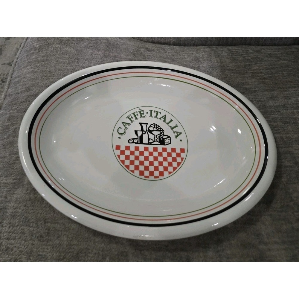 Tre Ci Himark Vintage Pasta Platter Caffè Italia Logo DISCONTINUED